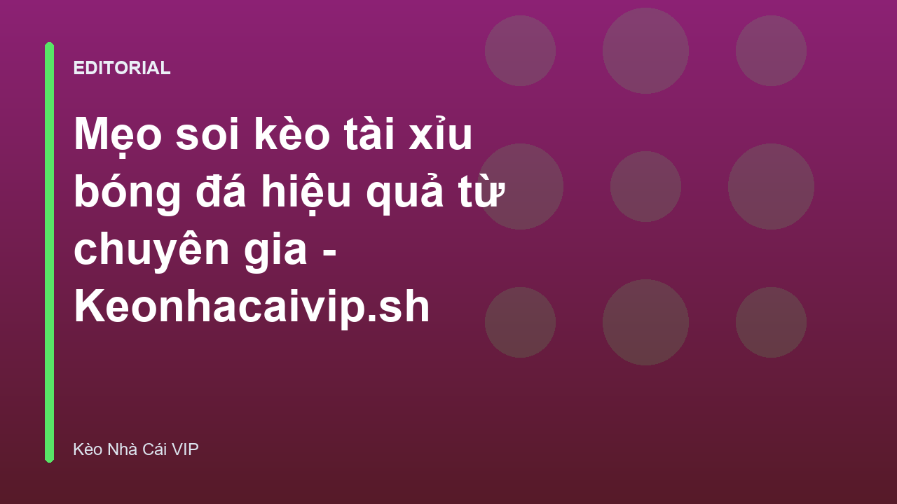 Phân tích tỷ lệ kèo tài xỉu bóng đá